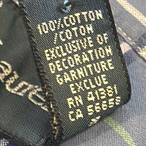 Ralph Lauren Mens Custom Fit Blue Yellow  Plaid Shirt  Button Down Shirt XL - Picture 6 of 7